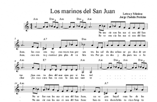 "Los marinos del San Juan". Una marcha que todos pueden interpretar.