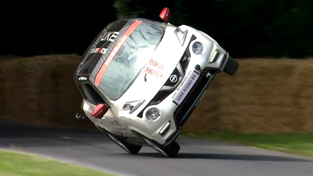 Watch a guy set a record for world's fastest two-wheel mile...in a car