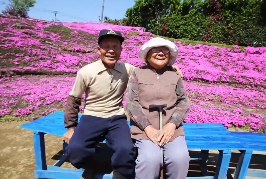 Loving Husband Spends 2 Years Planting Thousands Of Flowers For His Blind Wife To Smell