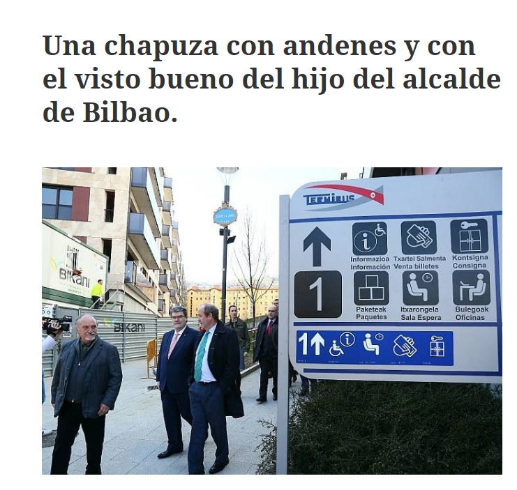 ¿ PORQUE EL PROTESTÓN NACIONALISTA RETIRA UN POST QUE IMPLICABA AL HIJO DEL ALCALDE DE BILBAO "