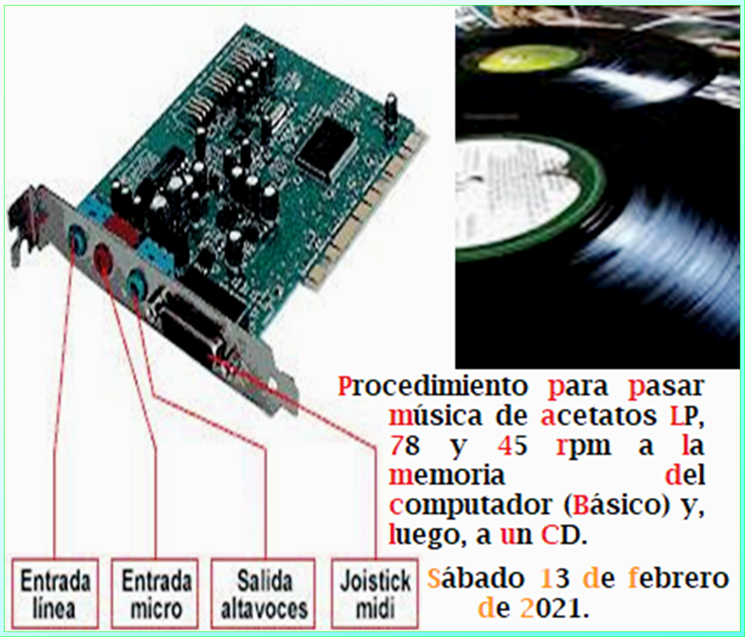 Cómo  Grabar discos de acetato en mi PC