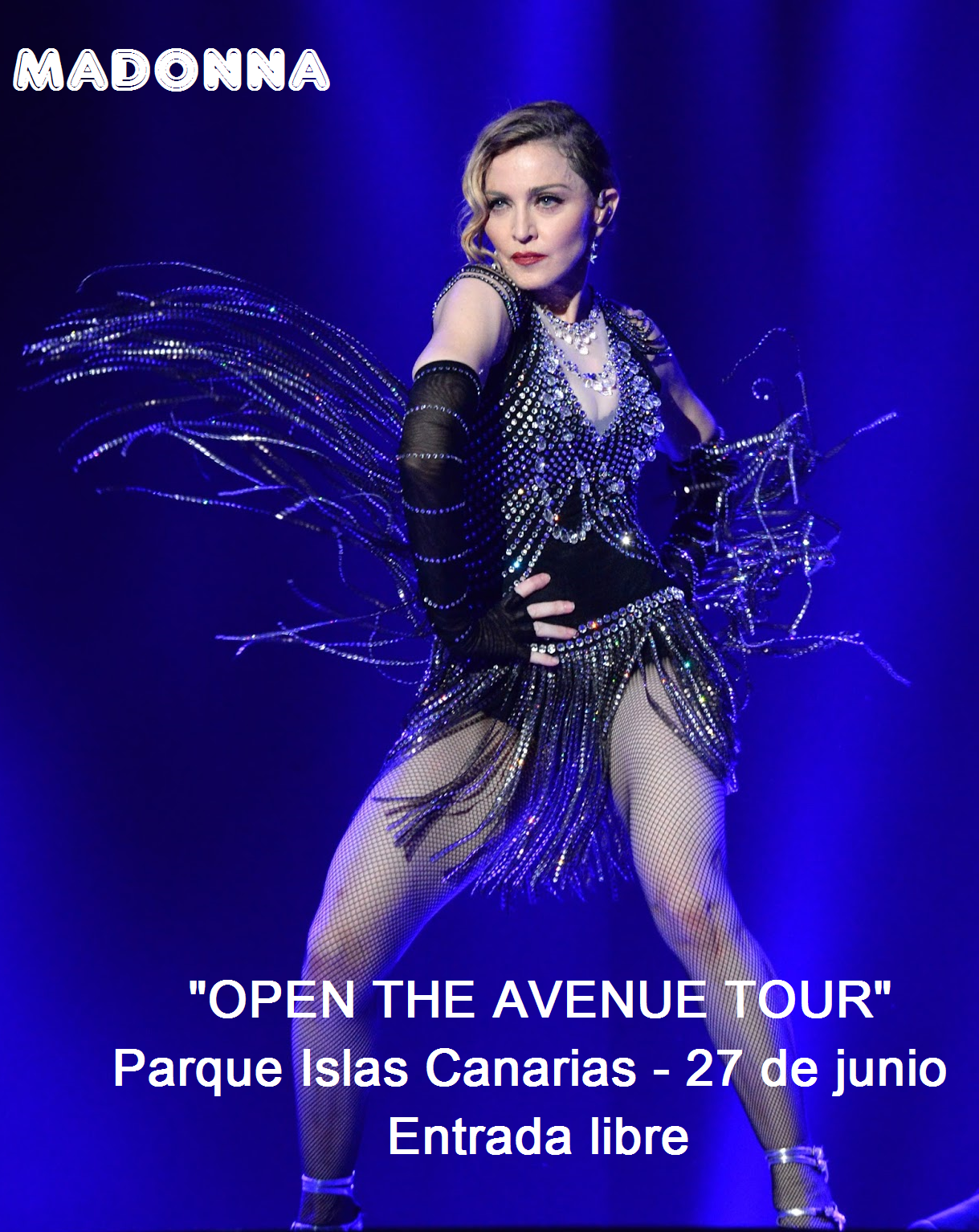 La superestrella MADONNA ofrecerá un concierto en Arrecife para pedir la apertura de la avenida.