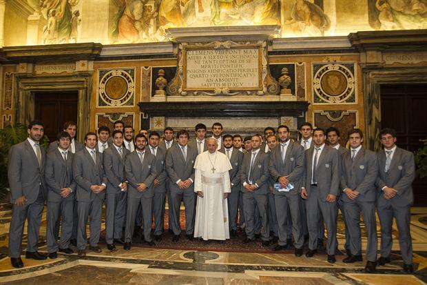 Francisco recibió a los Pumas: "El rugby es un deporte muy simpático"