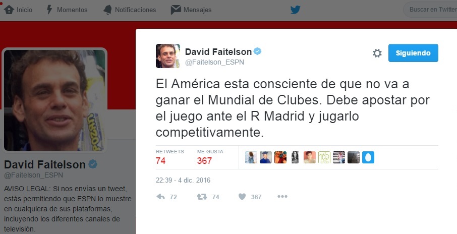 Faitelson necesita del America para sobresalir 