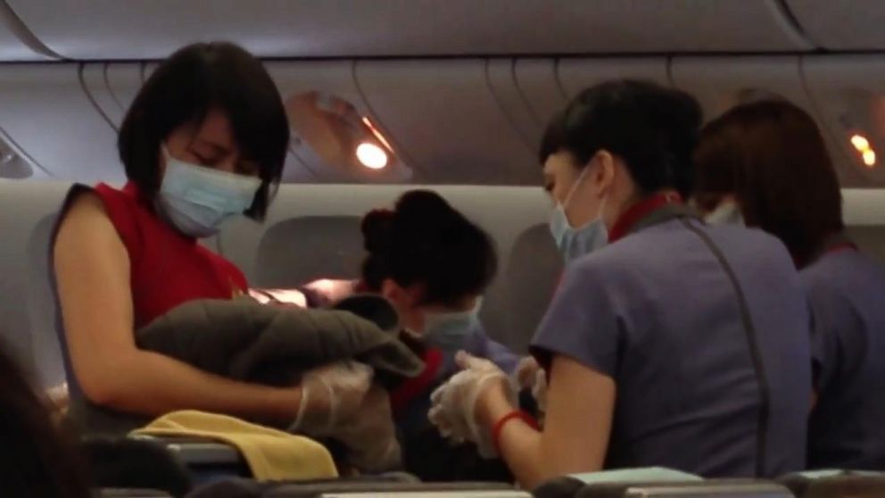 A woman gave birth on a Transpacific Flight