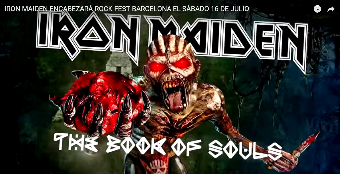 IRON MAIDEN ENCABEZARÁ ROCK FEST BARCELONA EL SÁBADO 16 DE JULIO !